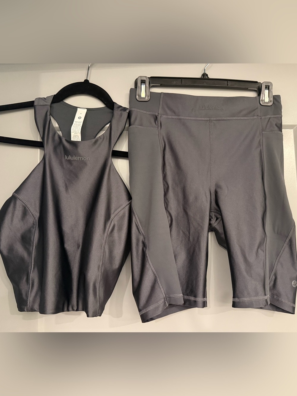 Lululemon Matching Workout Set Size 6 | Charcoal Deep Steel | EUC